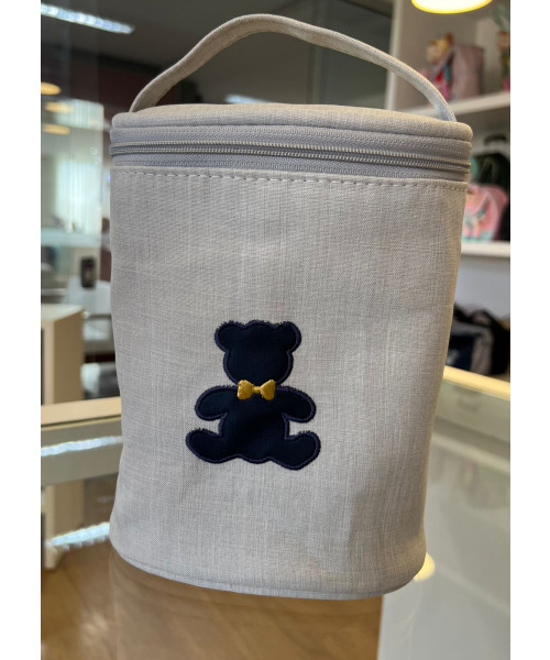 PORTA MAMADEIRA LINHO OFF - Ursinho Marinho