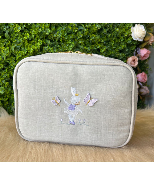 NECESSAIRE CLASSICA G - Coelhinha e borboletas