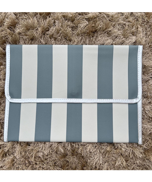 PORTA EXAMES - Listrado azul 