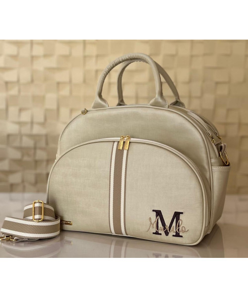 BOLSA G LUXO - Bege Gold - bordado "MURILO"