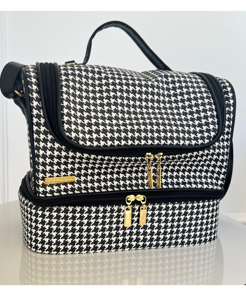 Frasqueira Luxo - térmica "Pied de Poule" PRETO